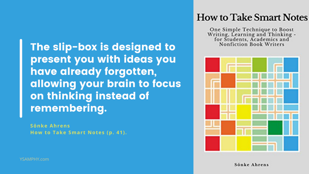 How to Take Smart Notes Book Quote