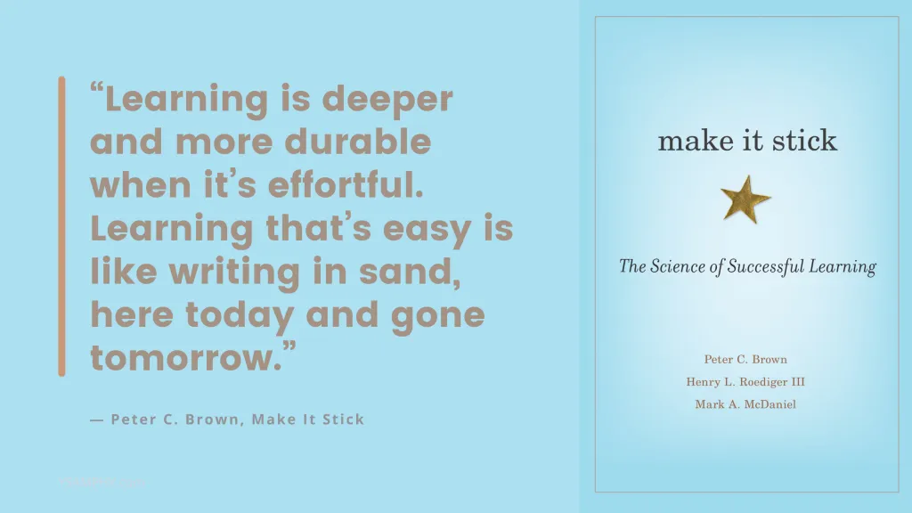 Make it stick book quote