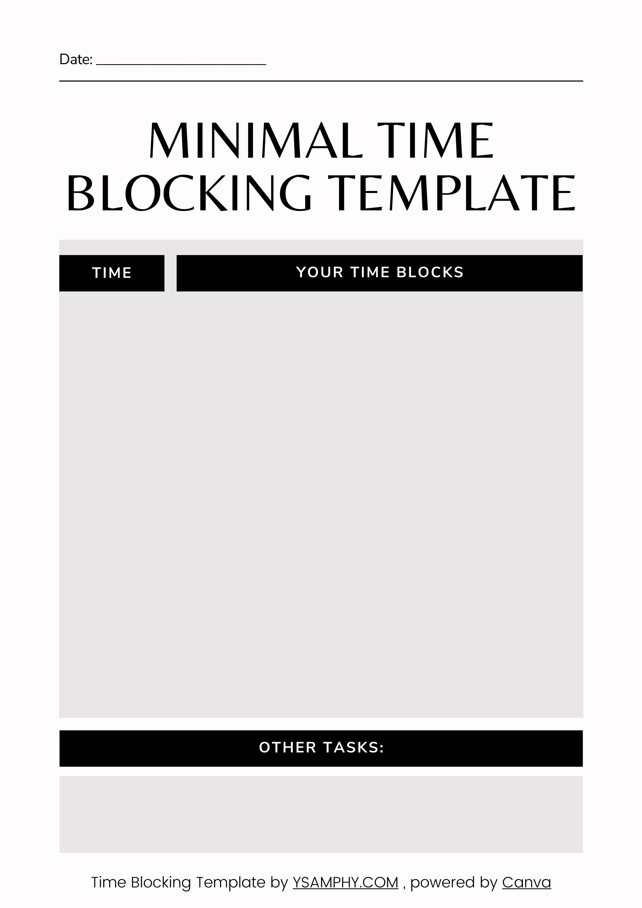9 Minimal Time Blocking Template