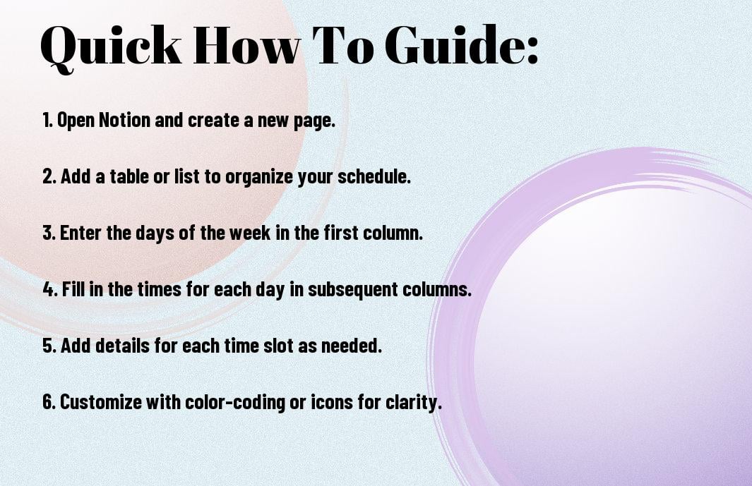 How To Create A Daily Schedule In Notion: A Comprehensive Guide 1 daily schedule creation in notion