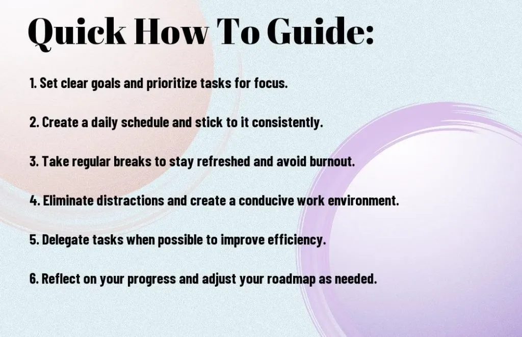 A Productivity Roadmap: Maximize Your Performance With These 6 Fundamentals And Strategies 5 Productivity roadmap, step by steps