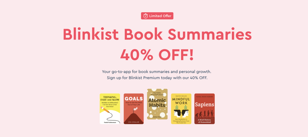 Blinkist Review (2024): Is This Book Summary App Worth Your Time And Money? 5 40% Off Blinkist Premium