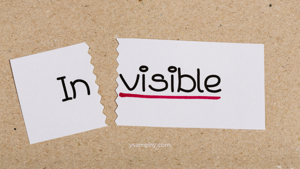 The Power Of Professional Signage Services For Business Growth 1 a piece of paper with words cut in half reading visible vs invisible
