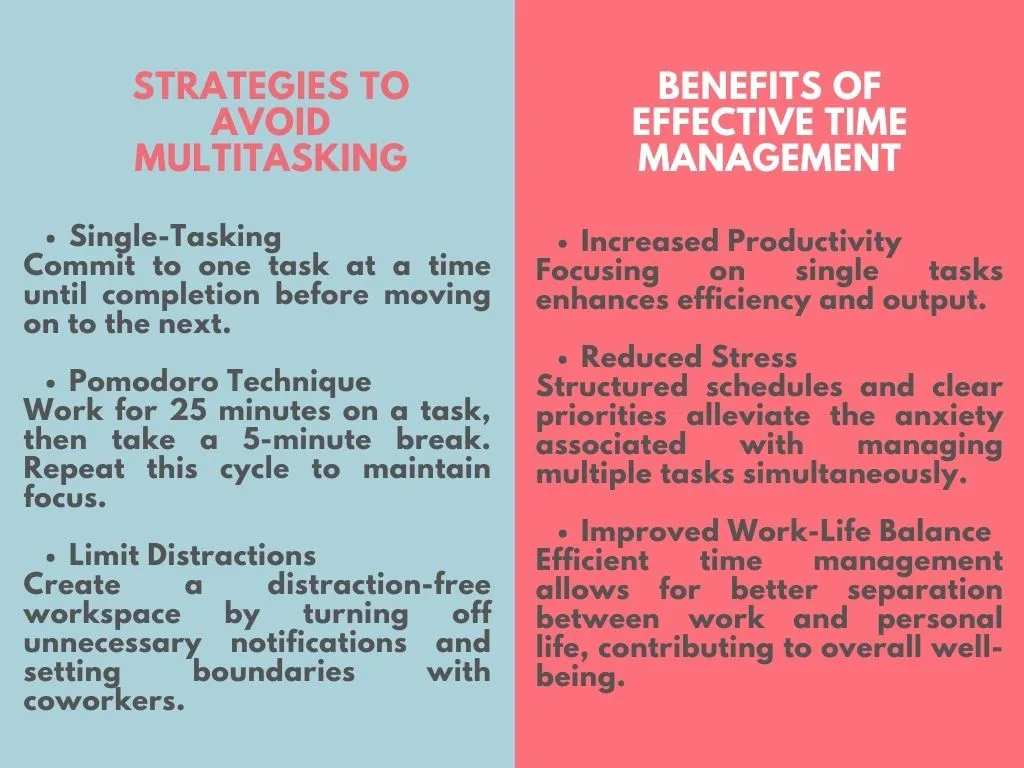 Strategies For Balancing Work And Anxiety Management 3 avoid multitasking